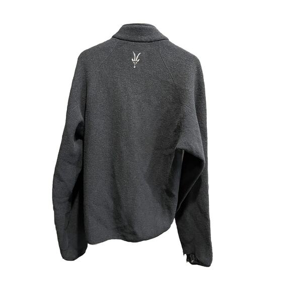 Ibex Vtg Dark Gray Full Zip 100% New Wool Jacket Size Large Vented Pockets *Flaw - Picture 2 of 6